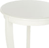 Safavieh Mary Pedastal Side Table Distressed Cream Furniture 