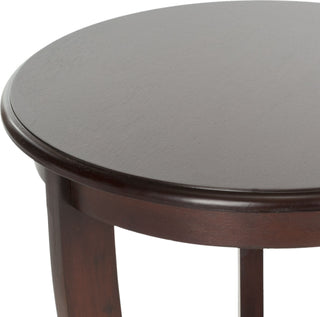 Safavieh Mary Pedastal Side Table Dark Cherry Furniture 