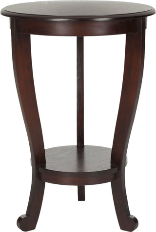 Safavieh Mary Pedastal Side Table Dark Cherry Furniture main image