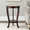 Safavieh Mary Pedastal Side Table Dark Cherry Furniture  Feature