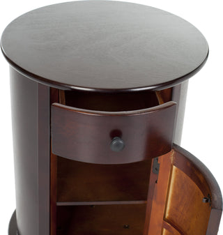 Safavieh Tabitha Swivel Accent Table Dark Cherry Furniture 