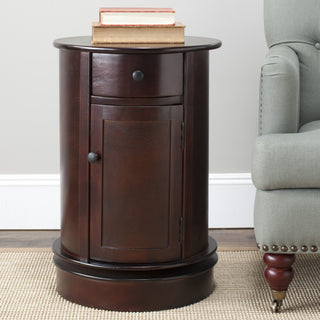 Safavieh Tabitha Swivel Accent Table Dark Cherry Furniture  Feature