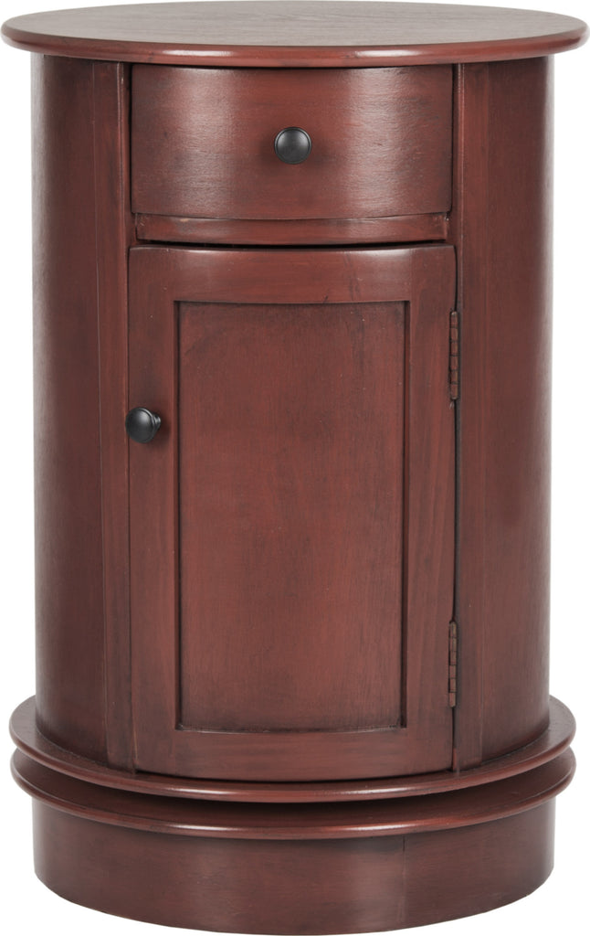 Safavieh Tabitha Swivel Accent Table Red Furniture main image