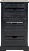 Safavieh Samara 3 Drawer Cabinet Black Furniture main image