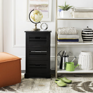 Safavieh Samara 3 Drawer Cabinet Black Furniture  Feature