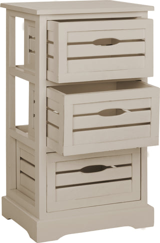 Safavieh Samara 3 Drawer Cabinet Grey Furniture 