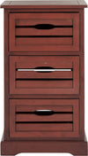 Safavieh Samara 3 Drawer Cabinet Red Furniture main image