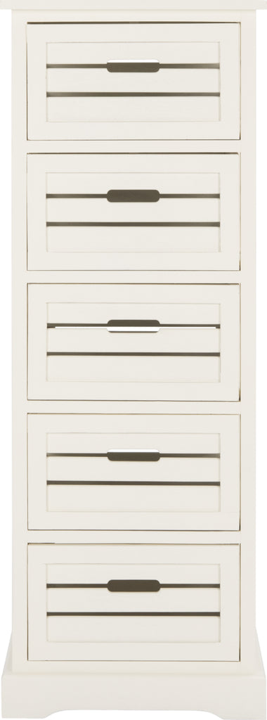 Safavieh Sarina 5 Drawer Cabinet Antique Cream Furniture main image