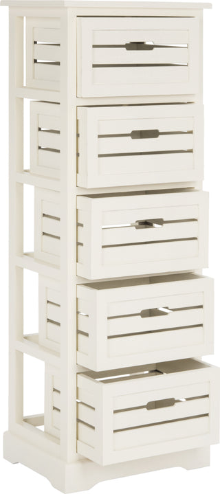 Safavieh Sarina 5 Drawer Cabinet Antique Cream Furniture 