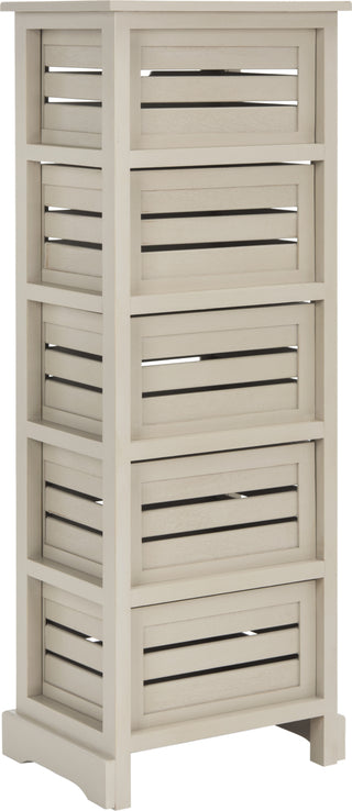 Safavieh Sarina 5 Drawer Cabinet Distressed Cream Furniture 