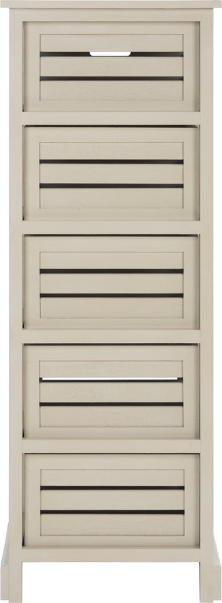 Safavieh Sarina 5 Drawer Cabinet Distressed Cream Furniture 