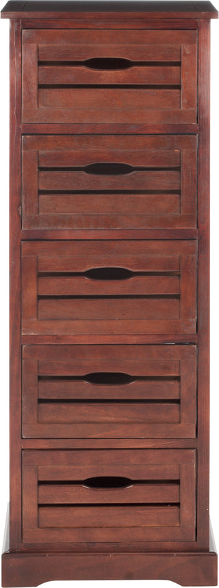 Safavieh Sarina 5 Drawer Cabinet Cherry Furniture main image