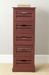 Safavieh Sarina 5 Drawer Cabinet Red Furniture  Feature