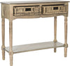 Safavieh Corbin 2 Drawer Console Washed Natural Pine Furniture 