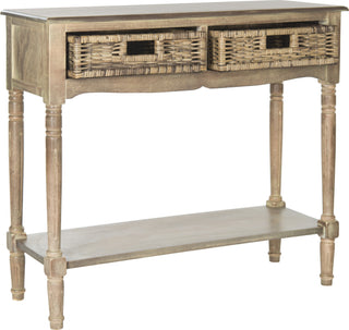 Safavieh Corbin 2 Drawer Console Washed Natural Pine Furniture 