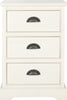 Safavieh Griffin 3 Drawer Side Table White Furniture main image