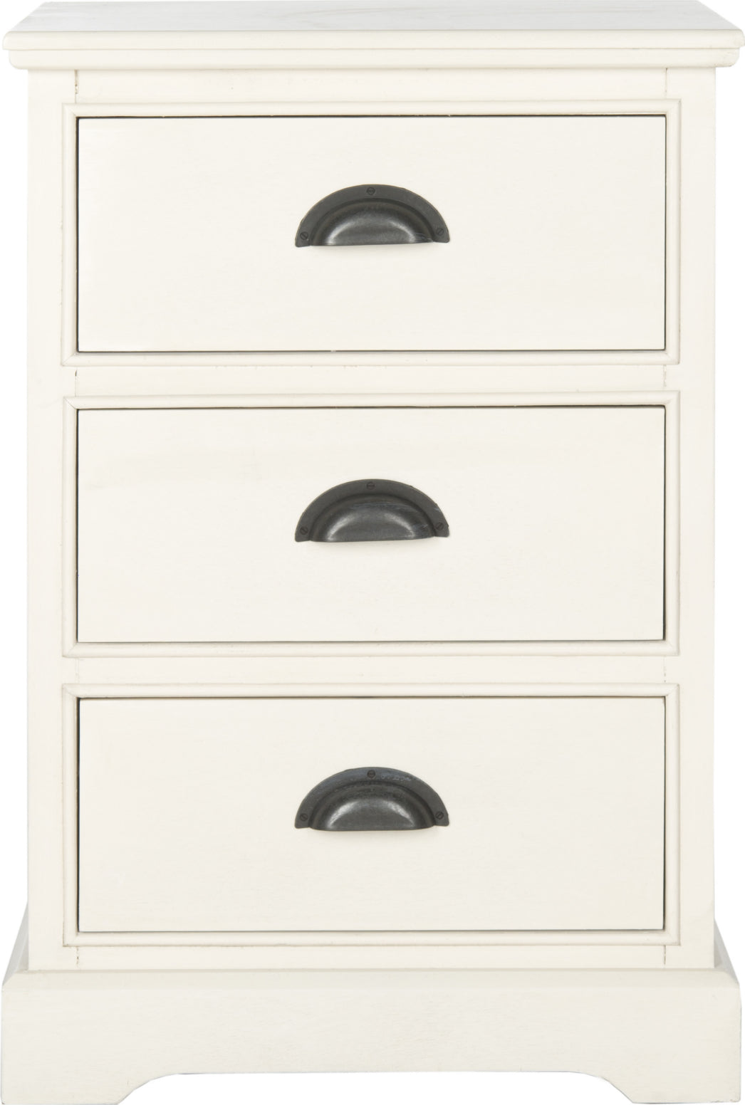 Safavieh Griffin 3 Drawer Side Table White Furniture main image