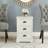 Safavieh Griffin 3 Drawer Side Table White Furniture  Feature