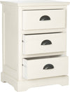 Safavieh Griffin 3 Drawer Side Table White Furniture 