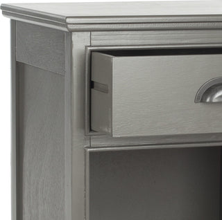 Safavieh Griffin One Drawer Side Table Grey Furniture 