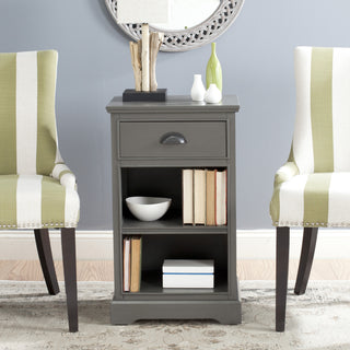 Safavieh Griffin One Drawer Side Table Grey Furniture  Feature