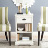 Safavieh Griffin One Drawer Side Table White Furniture  Feature