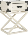 Safavieh Dunstan Accent Table With Storage Drawer White Furniture 