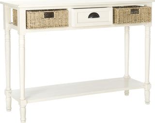 Safavieh Winifred Wicker Console Table With Storage White Furniture 