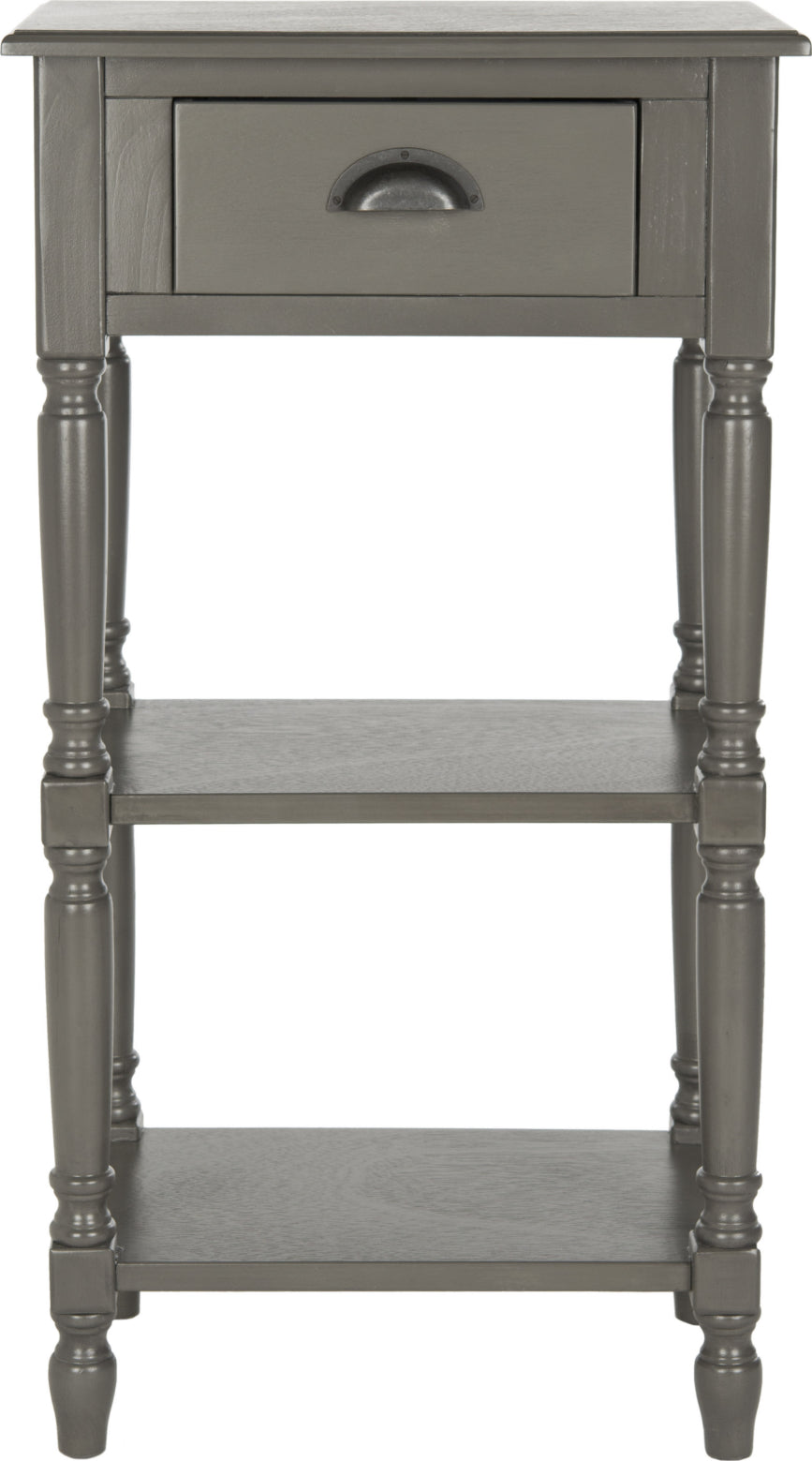 Safavieh Chucky Accent Table With Storage Grey Furniture main image