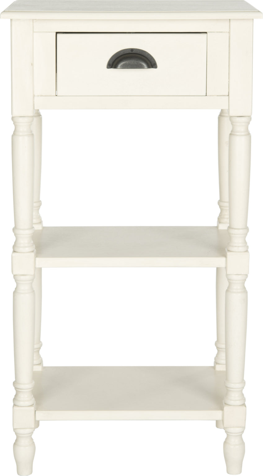 Safavieh Chucky Accent Table With Storage White Furniture main image