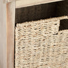 Safavieh Lonan Wicker Storage Bench Grey and White Furniture 