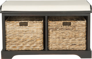 Safavieh Freddy Wicker Storage Bench Brown Furniture main image