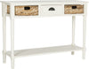 Safavieh Christa Console Table With Storage Distressed White Furniture 