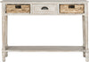 Safavieh Christa Console Table With Storage Vintage White Furniture main image