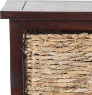 Safavieh Halle 3 Wicker Basket Storage Side Table Cherry Furniture 