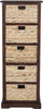 Safavieh Vedette 5 Wicker Basket Storage Tower Cherry Furniture main image