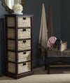Safavieh Vedette 5 Wicker Basket Storage Tower Cherry Furniture  Feature