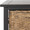 Safavieh Keenan 6 Wicker Basket Storage Chest Distressed Black Furniture 