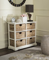 Safavieh Keenan 6 Wicker Basket Storage Chest Distressed White Furniture  Feature