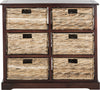 Safavieh Keenan 6 Wicker Basket Storage Chest Cherry Furniture main image