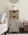 Safavieh Connery Cabinet Vintage White Furniture  Feature