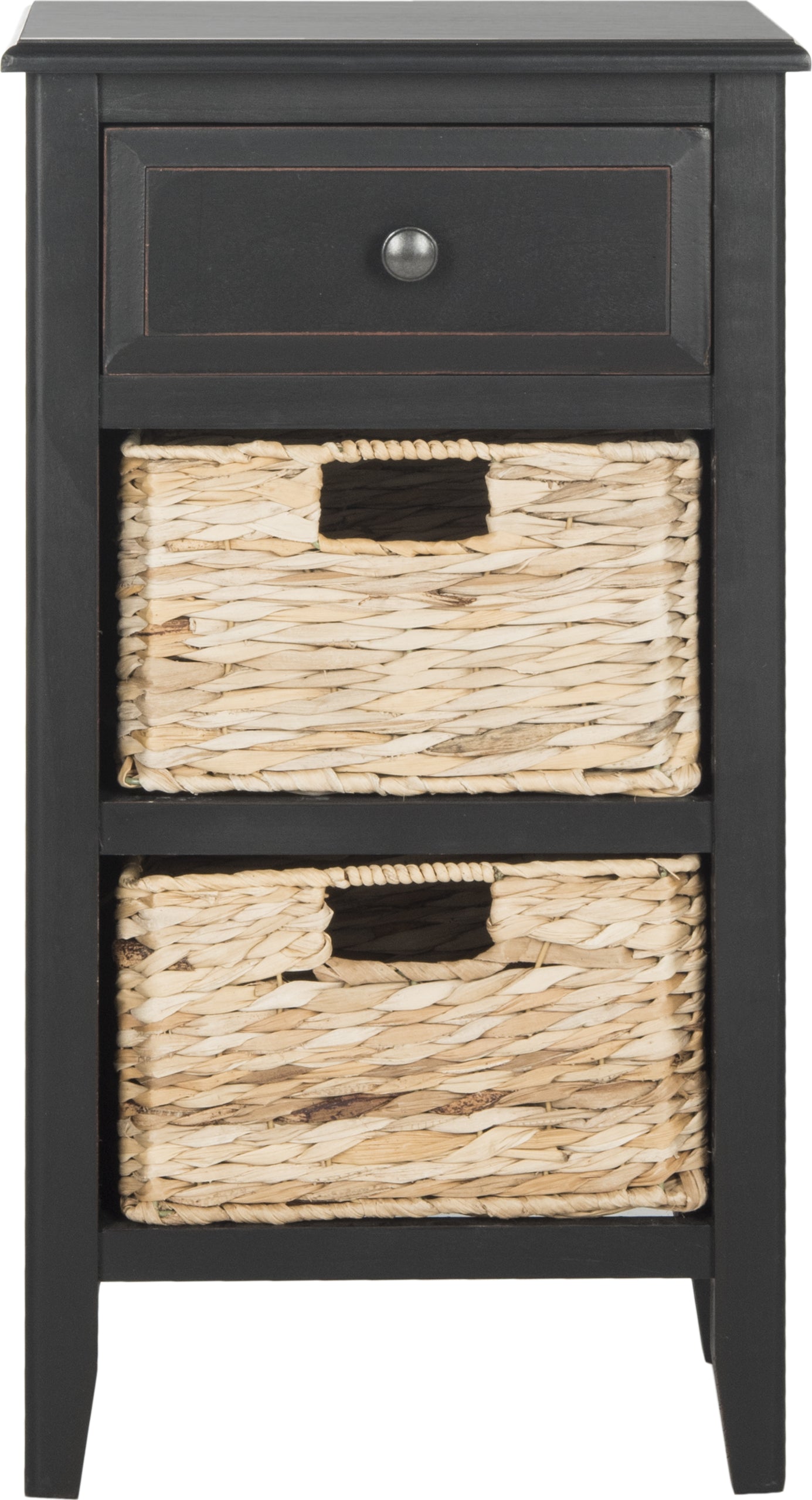Safavieh Everly Drawer Side Table Distressed Black – Incredible