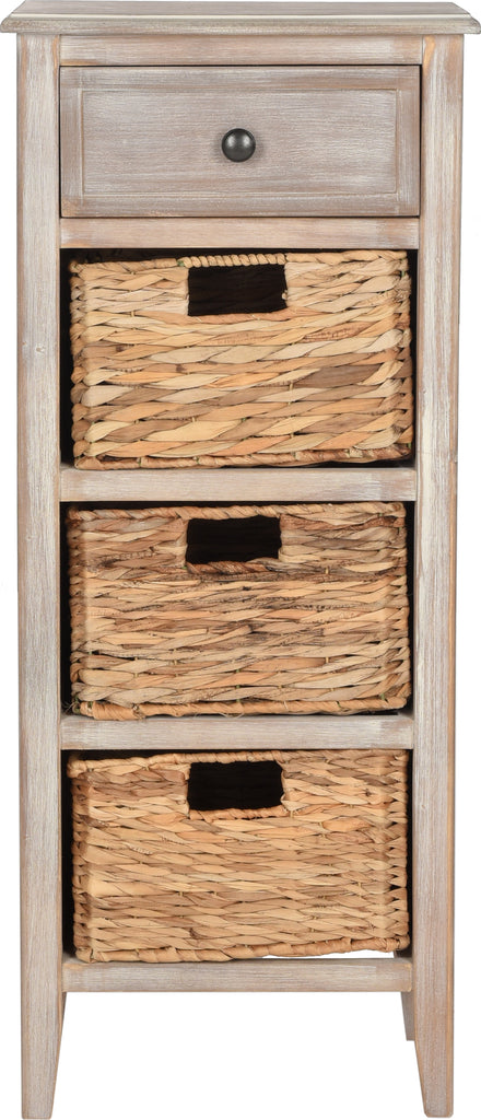 Safavieh Michaela Drawer Side Table Vintage White Furniture main image