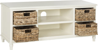 Safavieh Rooney Entertainment Unit Distressed White Furniture 