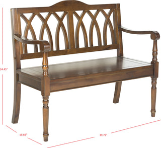 Safavieh Benjamin Bench Dark Teak Furniture 