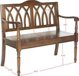 Safavieh Benjamin Bench Dark Teak Furniture 