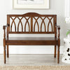Safavieh Benjamin Bench Dark Teak Furniture 