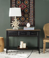 Safavieh Aiden 3 Drawer Console Table Black and Oak Furniture  Feature