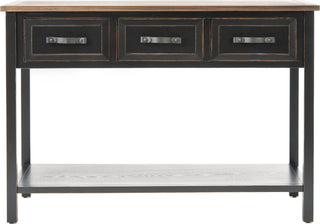 Safavieh Aiden 3 Drawer Console Table Black and Oak Furniture main image