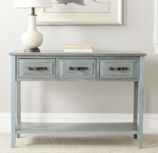 Safavieh Aiden 3 Drawer Console Table Barn Blue Furniture  Feature